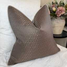 Bronze Copper Piped Cushion Cover - Ashley Wilde Fabric Astrid/Blean Luxury Pillow Case Living Room Or Bedroom Decor