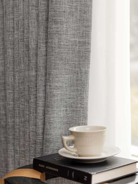 Tonn 100% Blackout Curtain, 9 Colors, Faux Linen Darkening Custom Curtain Panel, Thermal For Bedroom & Livingroom, 1Pc - image 1