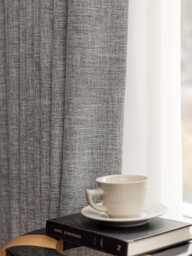 Tonn 100% Blackout Curtain, 9 Colors, Faux Linen Darkening Custom Curtain Panel, Thermal For Bedroom & Livingroom, 1Pc - thumbnail 1