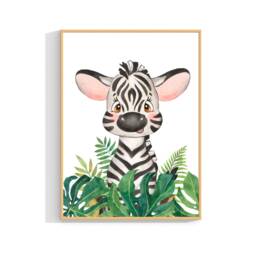 Safari Jungle Animals Nursery Decor, Prints, Set, Baby Wall Art, Theme, Elephant Giraffe Zebra - thumbnail 3