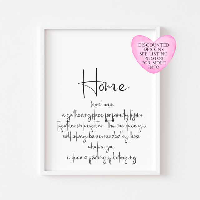 Home Definition Print Stylish Unframed Wall Art - image 1