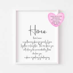 Home Definition Print Stylish Unframed Wall Art - thumbnail 1