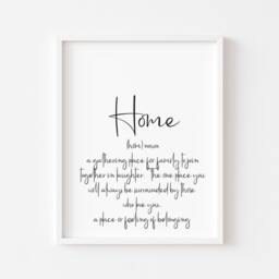 Home Definition Print Stylish Unframed Wall Art - thumbnail 2