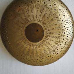Engraved Moroccan Pendant Light Handmade Brass Home Decor - thumbnail 4