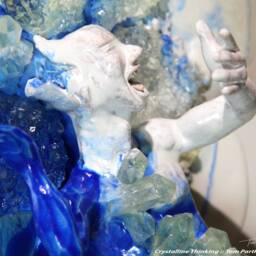 Crystalline Thinking Sculpture Artwork By Tom Parthum 2017 Mixed Media Unikat Polymer-Clay Resin Art Directly From The Artist - thumbnail 2