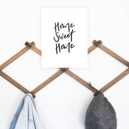 Home Sweet Print, Digital Download, Simple Decor, Minimalist Office Wall Art, Calligraphy Art - thumbnail 1