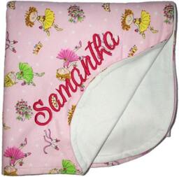 Handmade Flannel Blanket Custom Embroidered For Girls in Your Choice Of Prints - thumbnail 3