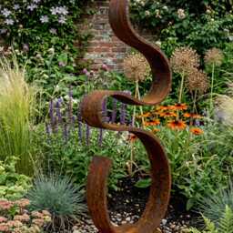 Garden Sculpture Rustic Metal Art Abstract Decor For Outdoors - thumbnail 2