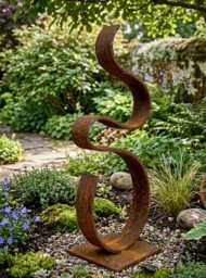 Garden Sculpture Rustic Metal Art Abstract Decor For Outdoors
