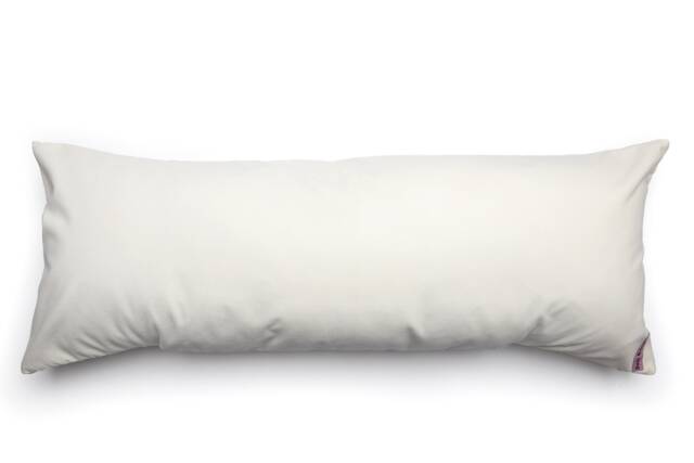 14 X 36 White Velvet Pillow - Cotton Lumbar Cover Snow Oversize - image 1