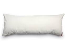 14 X 36 White Velvet Pillow - Cotton Lumbar Cover Snow Oversize - thumbnail 1