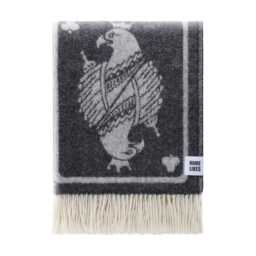 Playing Cards Monochrome Wool Throw - Woven Blanket Made From Recycled Merino - thumbnail 3