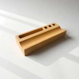 Solid Walnut Wood Desk Organizer, Pen, Business Card, Glasses Holder - thumbnail 2