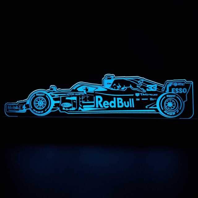 Formula 1 Led Lamp - Perfect Gift For F1 Fan, Illuminated Rgb Night Light Of Car, Gifts Dad, 7 Colour Light, Drivers - image 1