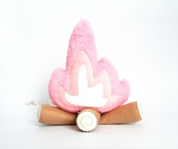 Decorative Flame Campfire Toy Gift Woodland Decor Girls Theme Christmas Campfire Pillow - thumbnail 1