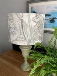 Sanderson Dune Hares Luxury Lamp Shade. Mist & Pebble. Bespoke. Handmade Table Or Pendant Drum Shades in 20cm, 30cm 0R 40cm
