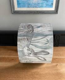 Sanderson Dune Hares Luxury Lamp Shade. Mist & Pebble. Bespoke. Handmade Table Or Pendant Drum Shades in 20cm, 30cm 0R 40cm - thumbnail 4