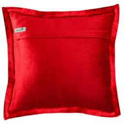 "Velvet Red Toss Cushion 16""x16" - thumbnail 3