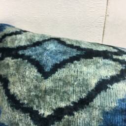 Ikat Lumbar Pillow Cover Handwoven Silk Accent Pillow, 10x24 - thumbnail 3