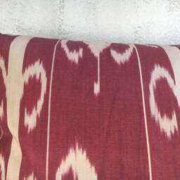Handwoven Silk Ikat Lumbar Pillow Cover, Soft Color Accent - 16x24 - thumbnail 2