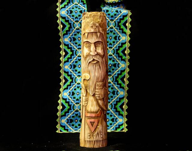 Wooden Slavic God Veles. Linden Statue. Veles Protection & Viking Talisman. Handmade Wood Carving. Ukrainian Pagan Souvenir - image 1