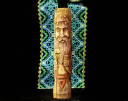 Wooden Slavic God Veles. Linden Statue. Veles Protection & Viking Talisman. Handmade Wood Carving. Ukrainian Pagan Souvenir - thumbnail 1