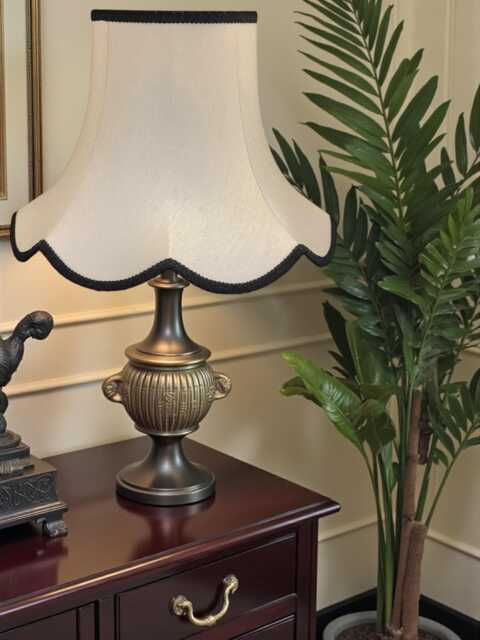 Traditional Cream Fabric Lampshade Handmade For Table & Floor Standard Lamp Bases, Wall Light Fixtures, Ceiling Fittings - image 1