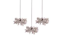 Pendant Ceiling Lighting, Light With Clear Flowers & Leaves, Pendant For Kitchen Island, Dining Room - thumbnail 1