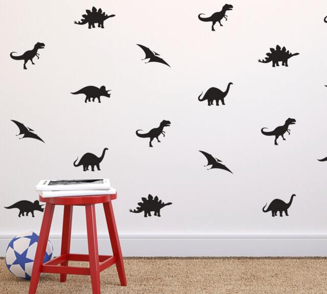 Tiny Dinosaurs Wall Decal Pattern - Nursery Vinyl Art Stickers - image 1