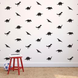 Tiny Dinosaurs Wall Decal Pattern - Nursery Vinyl Art Stickers - thumbnail 2