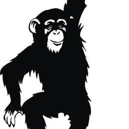 Monkey Chimp Vinyl Wall Art Decals Funny Sticker Tropical Animals Jungle Mammal Home Decor - thumbnail 3