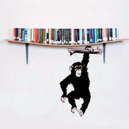 Monkey Chimp Vinyl Wall Art Decals Funny Sticker Tropical Animals Jungle Mammal Home Decor - thumbnail 1