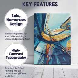 Modern Abstract Glass Skyscraper Architectural Perspective Canvas Wall Art Print Decor Picture Ready To Hang - thumbnail 2