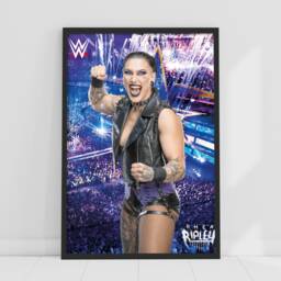 Wwe Print - Rhea Ripley Crowd Poster Wrestling Wall Art - thumbnail 1