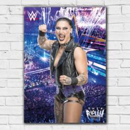 Wwe Print - Rhea Ripley Crowd Poster Wrestling Wall Art - thumbnail 2