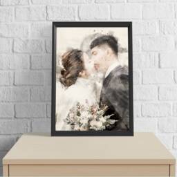 Personalized Watercolor Portrait Custom Family Art Print - thumbnail 3