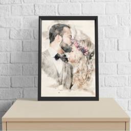 Personalized Watercolor Portrait Custom Family Art Print - thumbnail 1