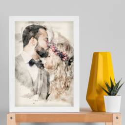 Personalized Watercolor Portrait Custom Family Art Print - thumbnail 2
