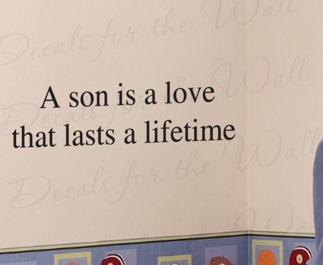 A Son Love That Lasts Lifetime Boy Room Kid Baby Nursery Quote Sticker Vinyl Large Wall Decal Lettering Art Decor Saying Decoration K50 - image 1
