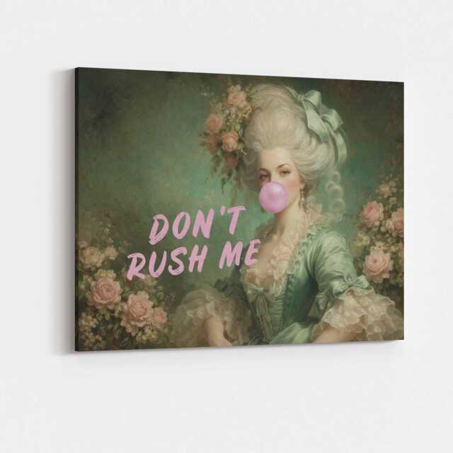 Dont Rush Me Canvas Wall Art Funny Playful Humorous Pop Modern Statement Bedroom Living Room Office Quirky Decorative Gift Cool Print - image 1