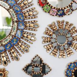 "Peruvian Mirrors ""Rainbow Blue Collection" - thumbnail 2