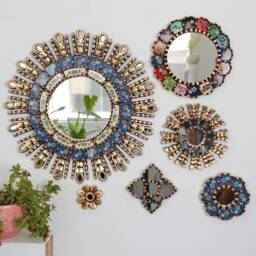 "Peruvian Mirrors ""Rainbow Blue Collection" - thumbnail 1