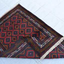6??4Ft Handwoven Baluchi Rug - Tribal Geometric Wool Carpet Boho - thumbnail 4