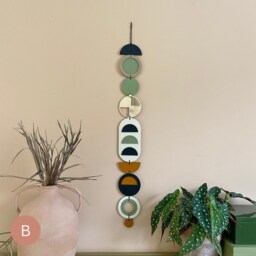 Longer Wall Art - Geometric Artwork Minimal Home Decor New Trend Slim Centre Piece Thin Tapestry Wood - thumbnail 2