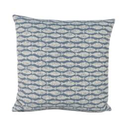 Scion - Samaki Indigo Playful Textured Fish Cushion Cover Handmade Throw Pillow Designer Home Decor - thumbnail 2