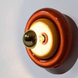 Ceramic Wall Lamp, Handmade Round Sconce Light, Colorful Flush Mount, Living Room Lightning - thumbnail 3