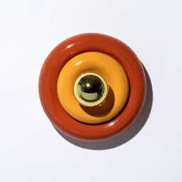 Ceramic Wall Lamp, Handmade Round Sconce Light, Colorful Flush Mount, Living Room Lightning - thumbnail 2