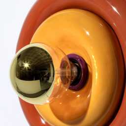 Ceramic Wall Lamp, Handmade Round Sconce Light, Colorful Flush Mount, Living Room Lightning - thumbnail 4