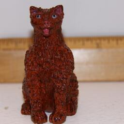 Handcrafted Figurine - Laughing Cat, 100% Handmade - thumbnail 2