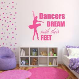 Dancers Dream With Their Feet - Wall Sticker Dance Vinyl Decal - thumbnail 2
